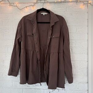 Women's pewter gray Jacket/shirt